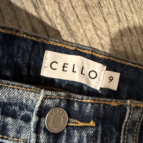 Cello Dark and Light Blue Two-Tone Wide Leg Jeans - Picture 5 of 9